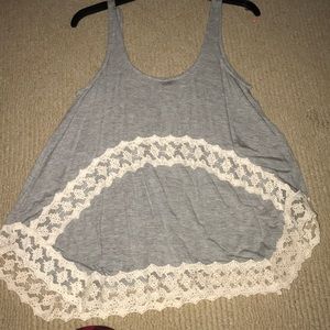 grey lace tank top
